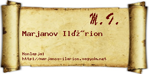 Marjanov Ilárion névjegykártya